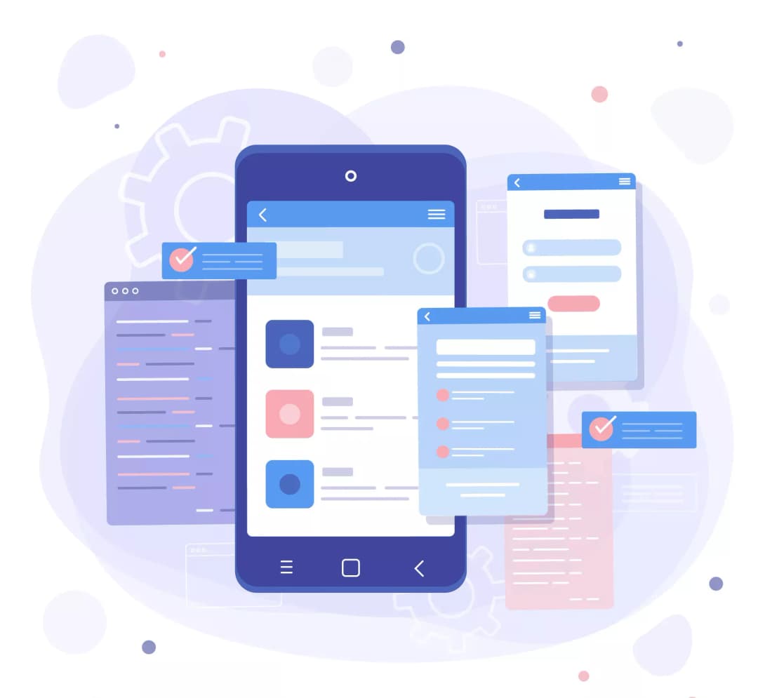 Mobile app testing illustration